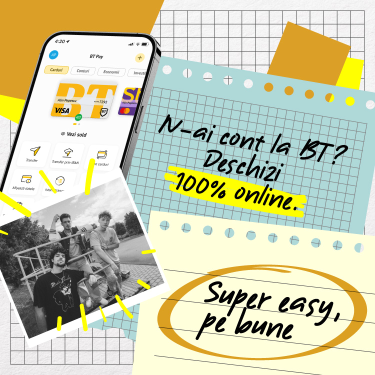 Hero image deschidere cont online BT Pay Mobile